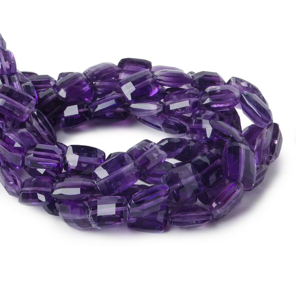 8x6-11x8mm Amethyst Checkerboard Rectangles 8.5 inch 23 beads A (ONLINE ORDER ONLY)