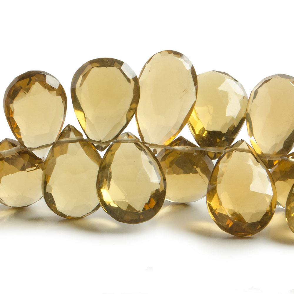 8x6-12x8mm Whiskey Quartz Pear Briolette 8 inch 66 pieces (ONLINE ORDER ONLY)