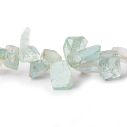 8x6-13x9mm Aquamarine Top Drilled Natural Crystal Chips 16 inch 78 beads (ONLINE ORDER ONLY)