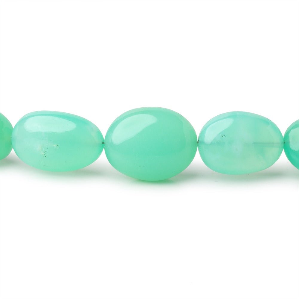 8x6-16x13mm Prase Opal Plain Oval Beads 18 inch 40 pieces AA (ONLINE ORDER ONLY)