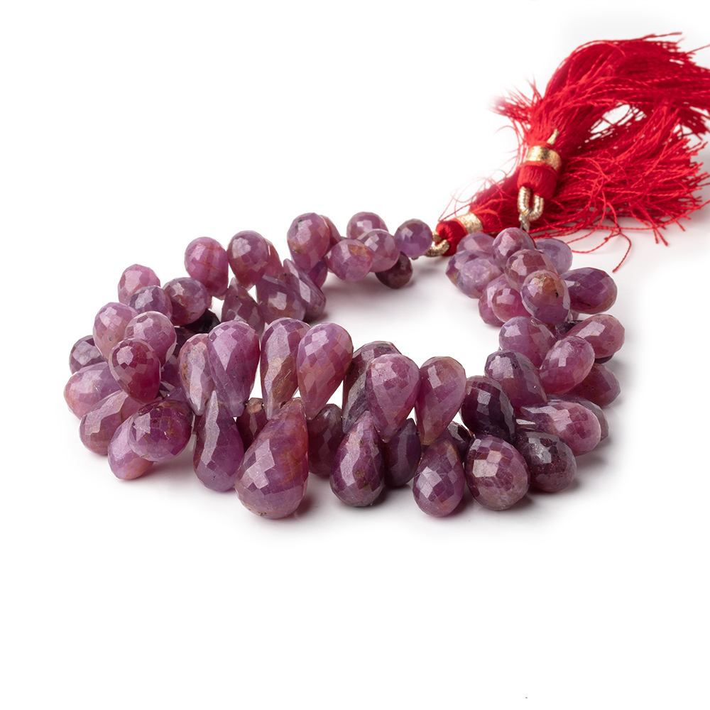 8x6-17x9mm Ruby Faceted Tear Drop Beads 8 inch 76 pieces (ONLINE ORDER ONLY)