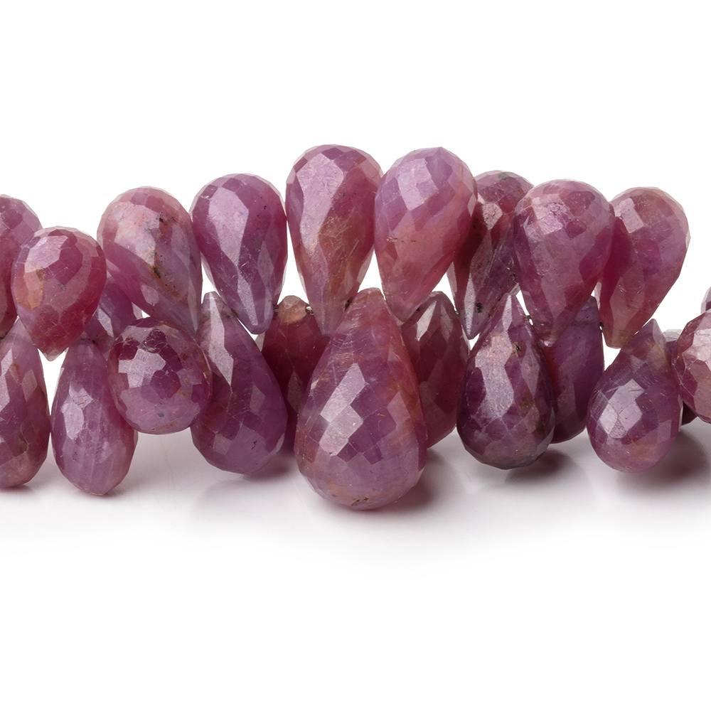8x6-17x9mm Ruby Faceted Tear Drop Beads 8 inch 76 pieces (ONLINE ORDER ONLY)