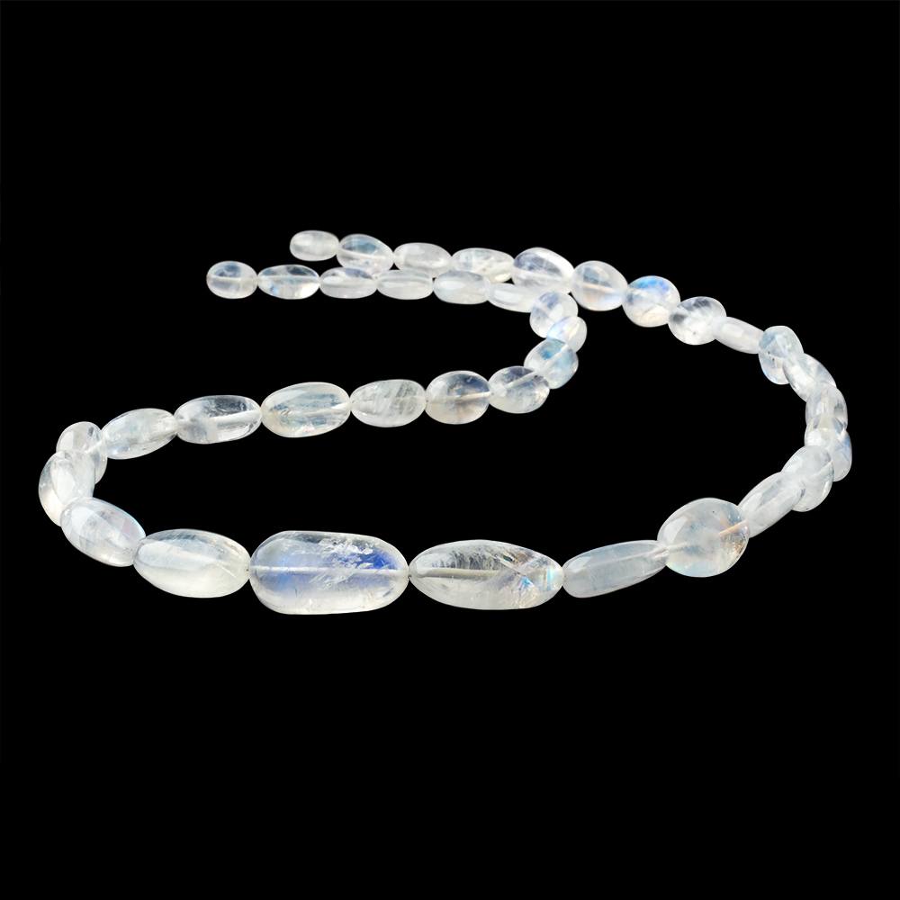 8x6-23x12mm Rainbow Moonstone Plain Nugget Beads 18 inch 38 pieces AA (ONLINE ORDER ONLY)