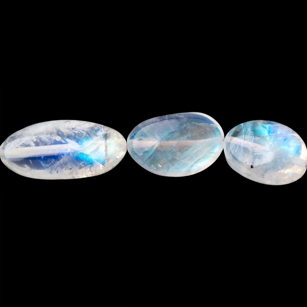 8x6-23x12mm Rainbow Moonstone Plain Nugget Beads 18 inch 38 pieces AA (ONLINE ORDER ONLY)