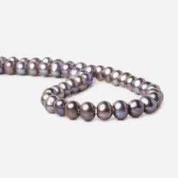 8x6-9x7mm Tri Color Peacock 2.5mm Large Hole Off Round Freshwater Pearl 15 inch 58 pcs (ONLINE ORDER ONLY)