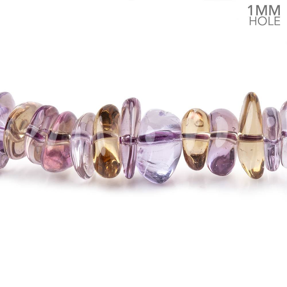 8x6-9x8mm Ametrine Side Drill Plain Nuggets 16 inch 96 Beads 1mm hole (ONLINE ORDER ONLY)