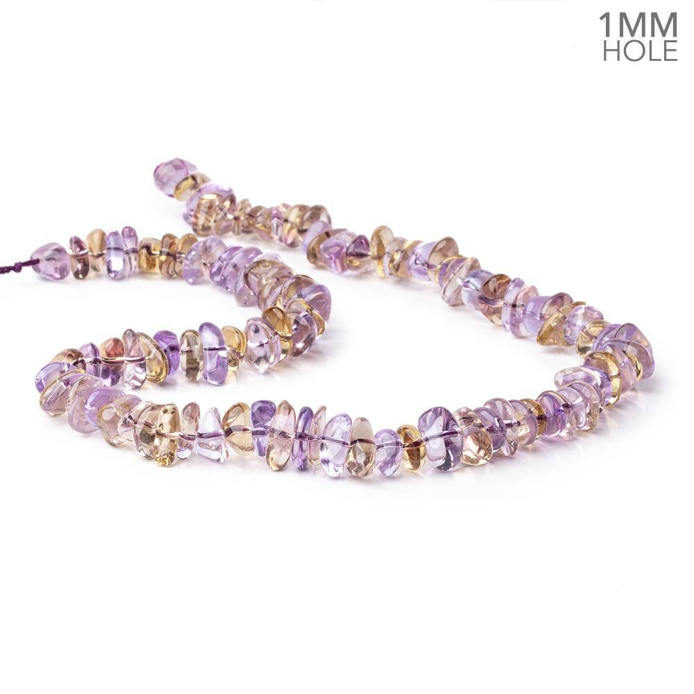8x6-9x8mm Ametrine Side Drill Plain Nuggets 16 inch 96 Beads 1mm hole (ONLINE ORDER ONLY)