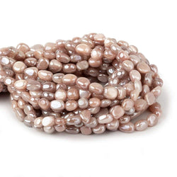 8x6-9x8mm Mystic Multi peach Moonstone plain nuggets 16 inch 45 beads (ONLINE ORDER ONLY)