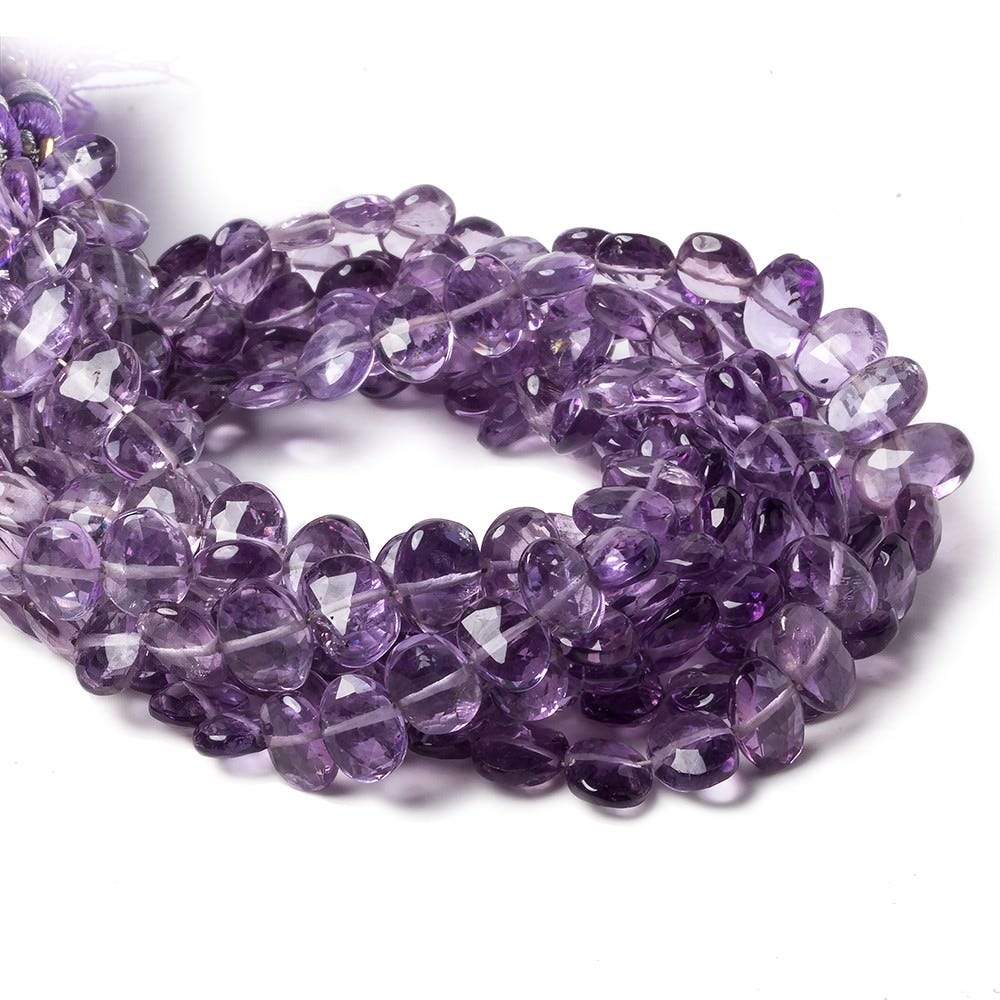 8x6 Amethyst Side Drilled Faceted Oval Beads 8 inch 32 pieces (ONLINE ORDER ONLY)