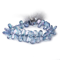8x6.5-12x8mm Mystic Blue Topaz Faceted Pear Beads 8 inch 60 pieces (ONLINE ORDER ONLY)