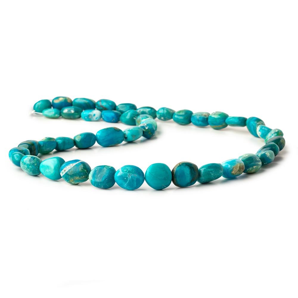 8x7-12x9mm Blue Peruvian Opalina Plain Nugget Beads 16 inch 37 pieces 1mm Hole (ONLINE ORDER ONLY)