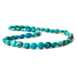 8x7-12x9mm Blue Peruvian Opalina Plain Nugget Beads 16 inch 37 pieces 1mm Hole (ONLINE ORDER ONLY)