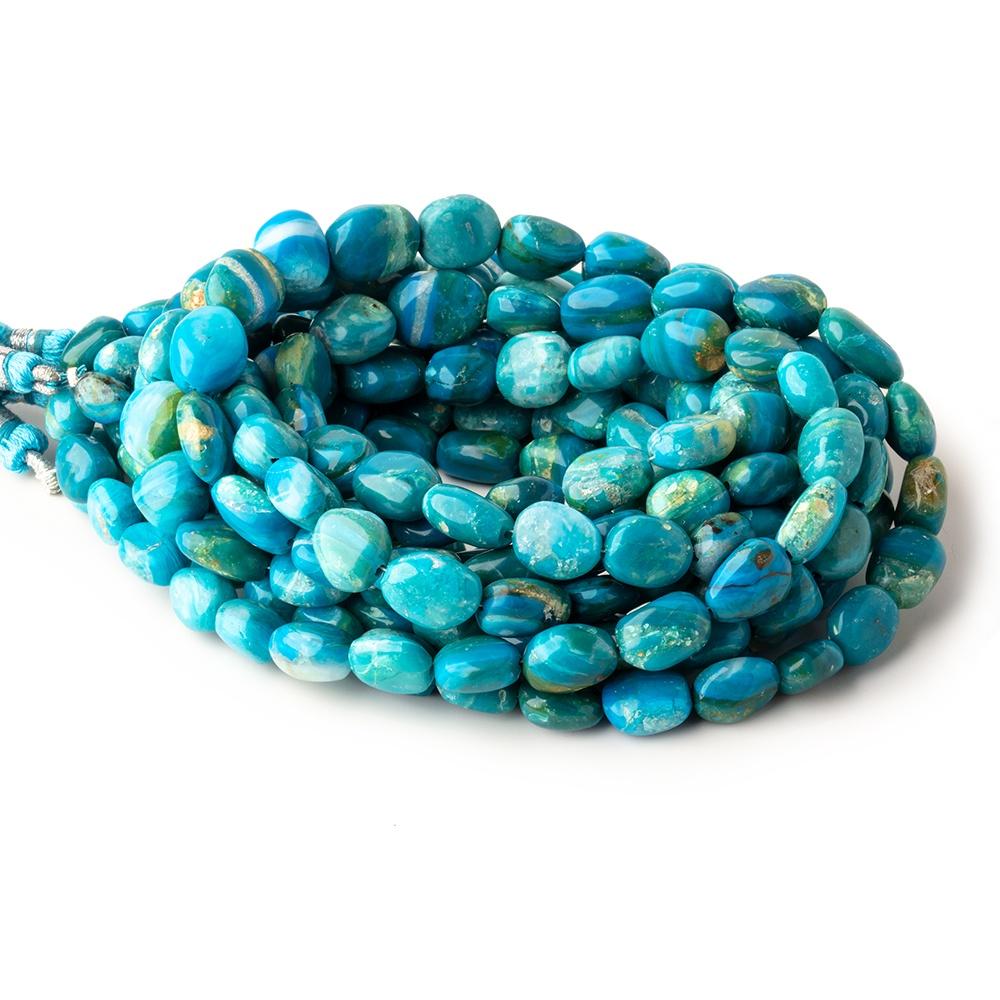 8x7-12x9mm Blue Peruvian Opalina Plain Nugget Beads 16 inch 37 pieces 1mm Hole (ONLINE ORDER ONLY)