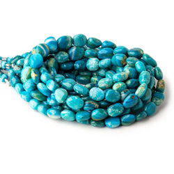 8x7-12x9mm Blue Peruvian Opalina Plain Nugget Beads 16 inch 37 pieces 1mm Hole (ONLINE ORDER ONLY)