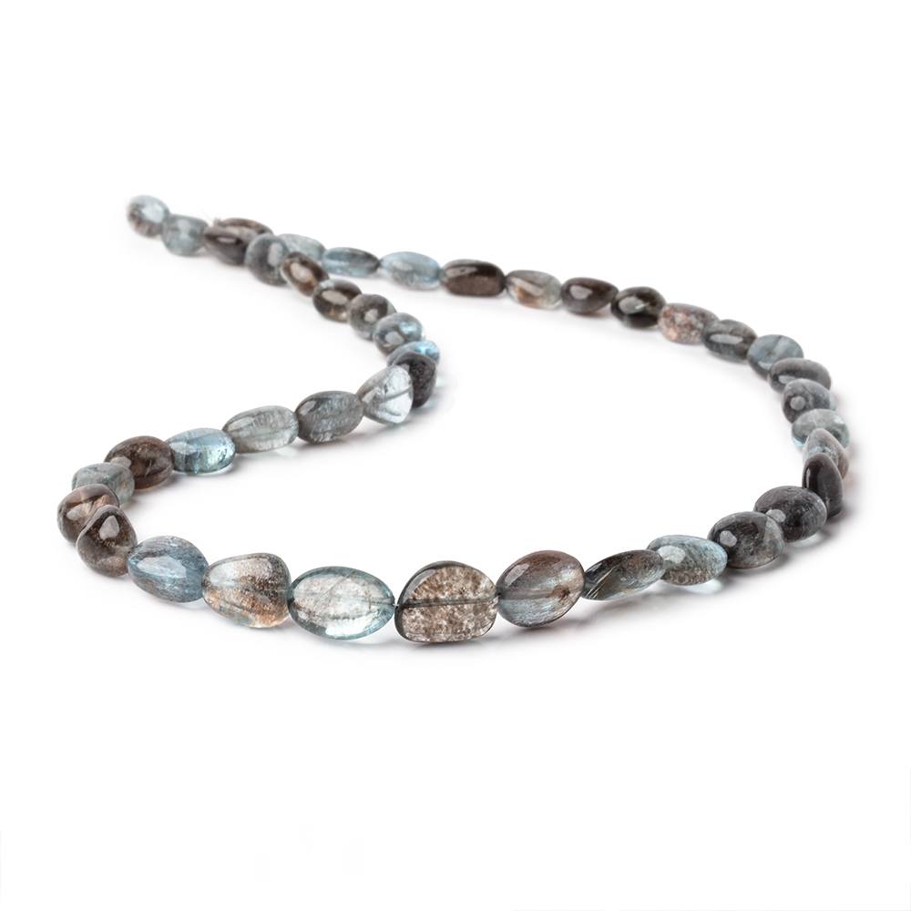 8x7-14x11mm Copper Moss Aquamarine Plain Nugget Beads 18 inch 42 pieces AAA (ONLINE ORDER ONLY)