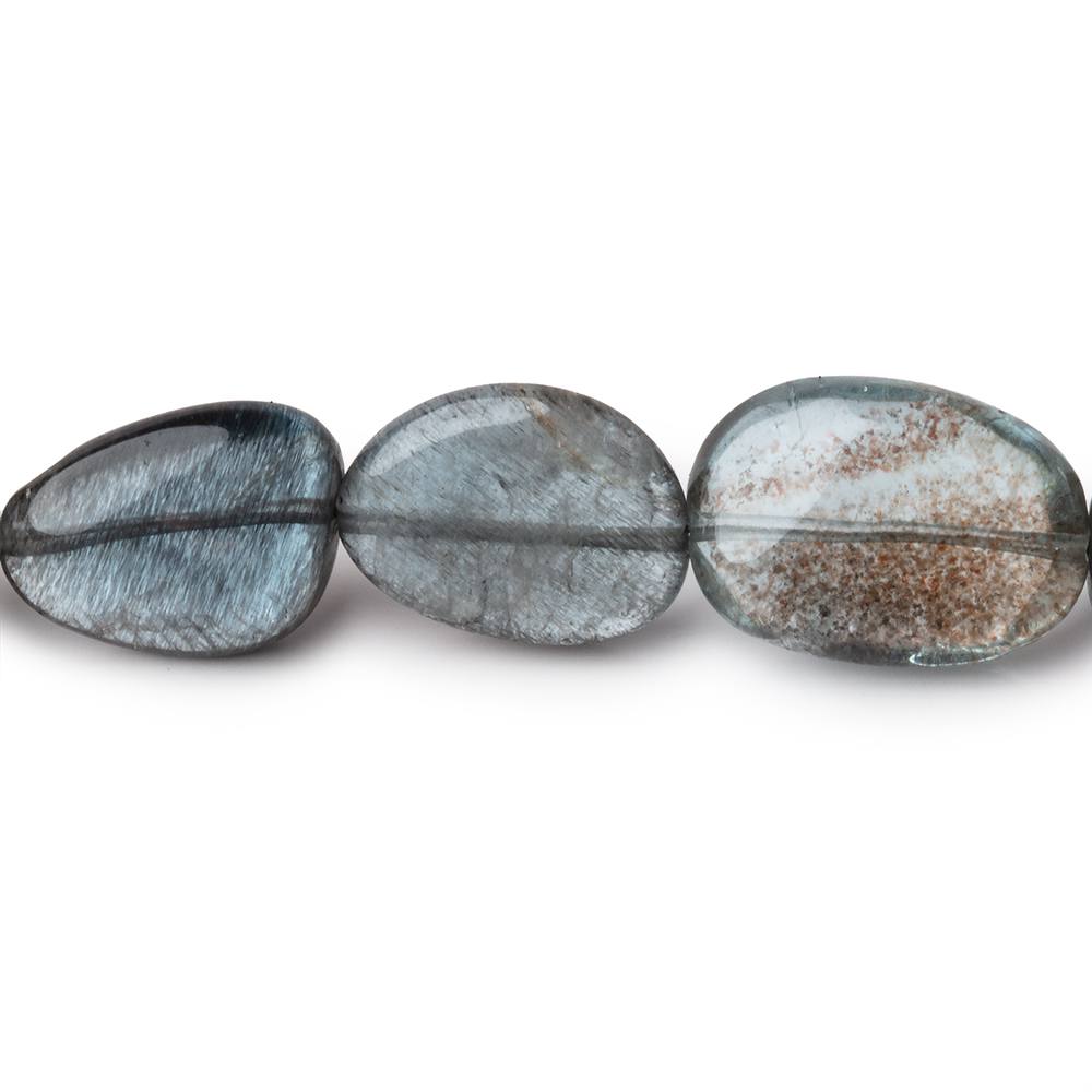 8x7-14x11mm Copper Moss Aquamarine Plain Nugget Beads 18 inch 42 pieces AAA (ONLINE ORDER ONLY)