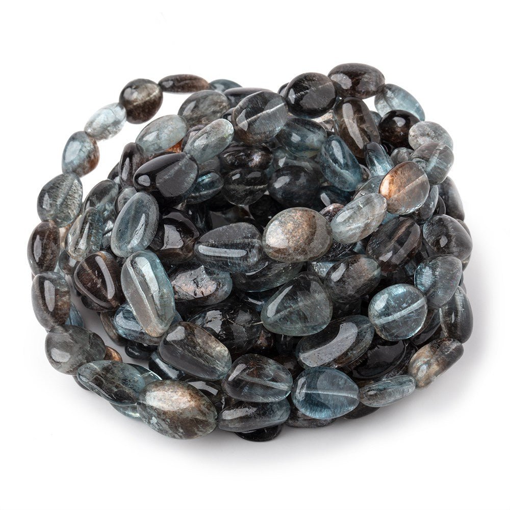 8x7-14x11mm Copper Moss Aquamarine Plain Nugget Beads 18 inch 42 pieces AAA (ONLINE ORDER ONLY)