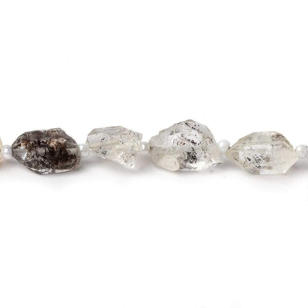 8x7-14x5mm Double Terminated Quartz Natural Crystal Beads 16 inch 42 pcs (ONLINE ORDER ONLY)