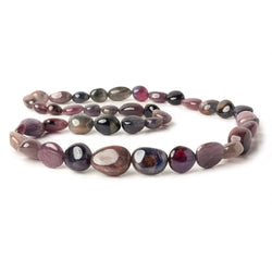 8x7-17x12mm Multi color Sapphire & Ruby plain nuggets 18 inch 41 beads A (ONLINE ORDER ONLY)