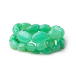 8x7-18x13mm Prase Opal Plain Oval Beads 18 inch 37 pieces AA (ONLINE ORDER ONLY)