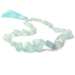 8x7-18x20mm Aquamarine Faceted Nugget Beads 16 inch 34 pieces (ONLINE ORDER ONLY)