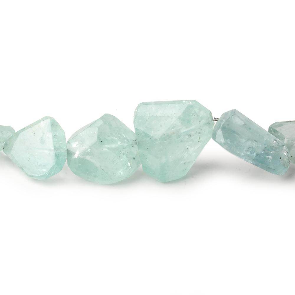 8x7-18x20mm Aquamarine Faceted Nugget Beads 16 inch 34 pieces (ONLINE ORDER ONLY)