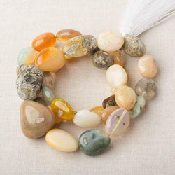 8x7-19x18mm Ethiopian Opal Straight Drill Plain Nuggets 18 inch 38 pieces (ONLINE ORDER ONLY)