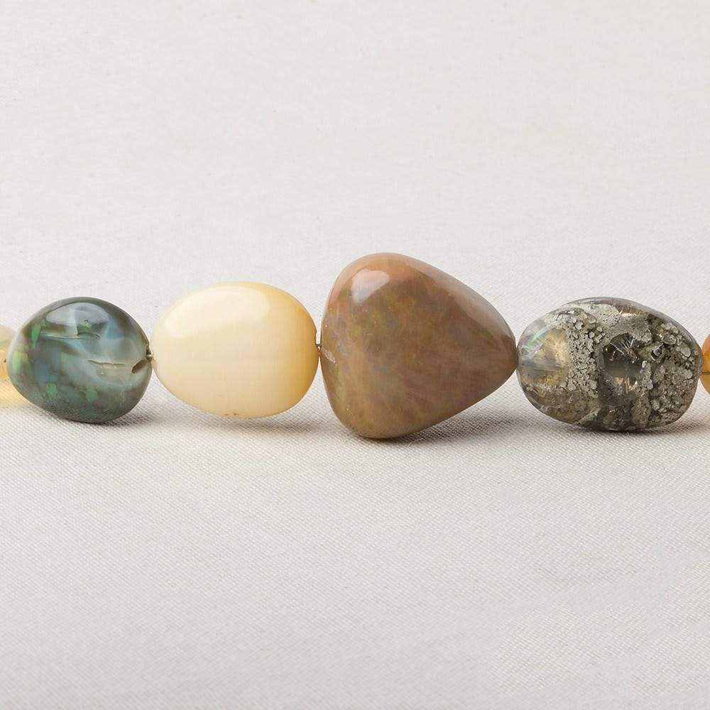 8x7-19x18mm Ethiopian Opal Straight Drill Plain Nuggets 18 inch 38 pieces (ONLINE ORDER ONLY)