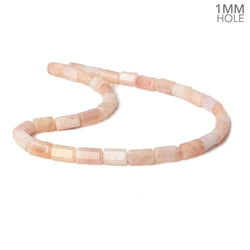 8x7-8x13mm Morganite (Pink Beryl) straight drilled Hexagon Tubes 16 inch 32 large hole beads AA (ONLINE ORDER ONLY)