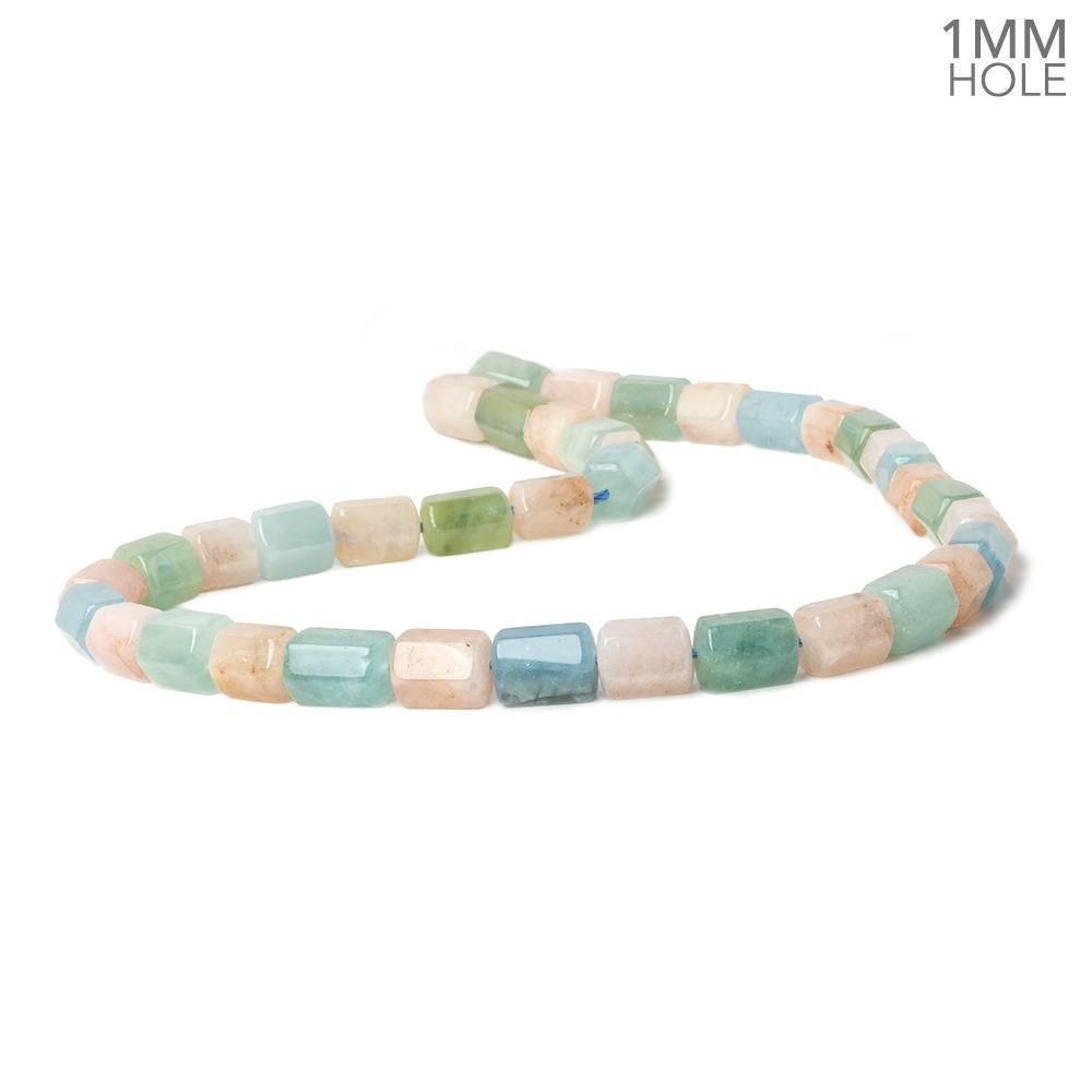 8x7-8x13mm Multi Beryl Hexagon Tubes 16 inch 32 large hole beads AA (ONLINE ORDER ONLY)