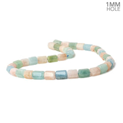 8x7-8x13mm Multi Beryl Hexagon Tubes 16 inch 32 large hole beads AA (ONLINE ORDER ONLY)