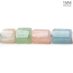 8x7-8x13mm Multi Beryl Hexagon Tubes 16 inch 32 large hole beads AA (ONLINE ORDER ONLY)