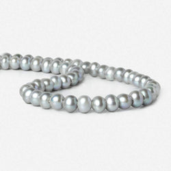 8-9mm Tri Silver 2.5mm Large Hole Off Round Pearl 16 inch 55 pieces (ONLINE ORDER ONLY)