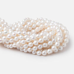 8x7-9x8mm Off White Petite Ultra Baroque Freshwater Pearls 15.5 inch 46 Beads AA (ONLINE ORDER ONLY)