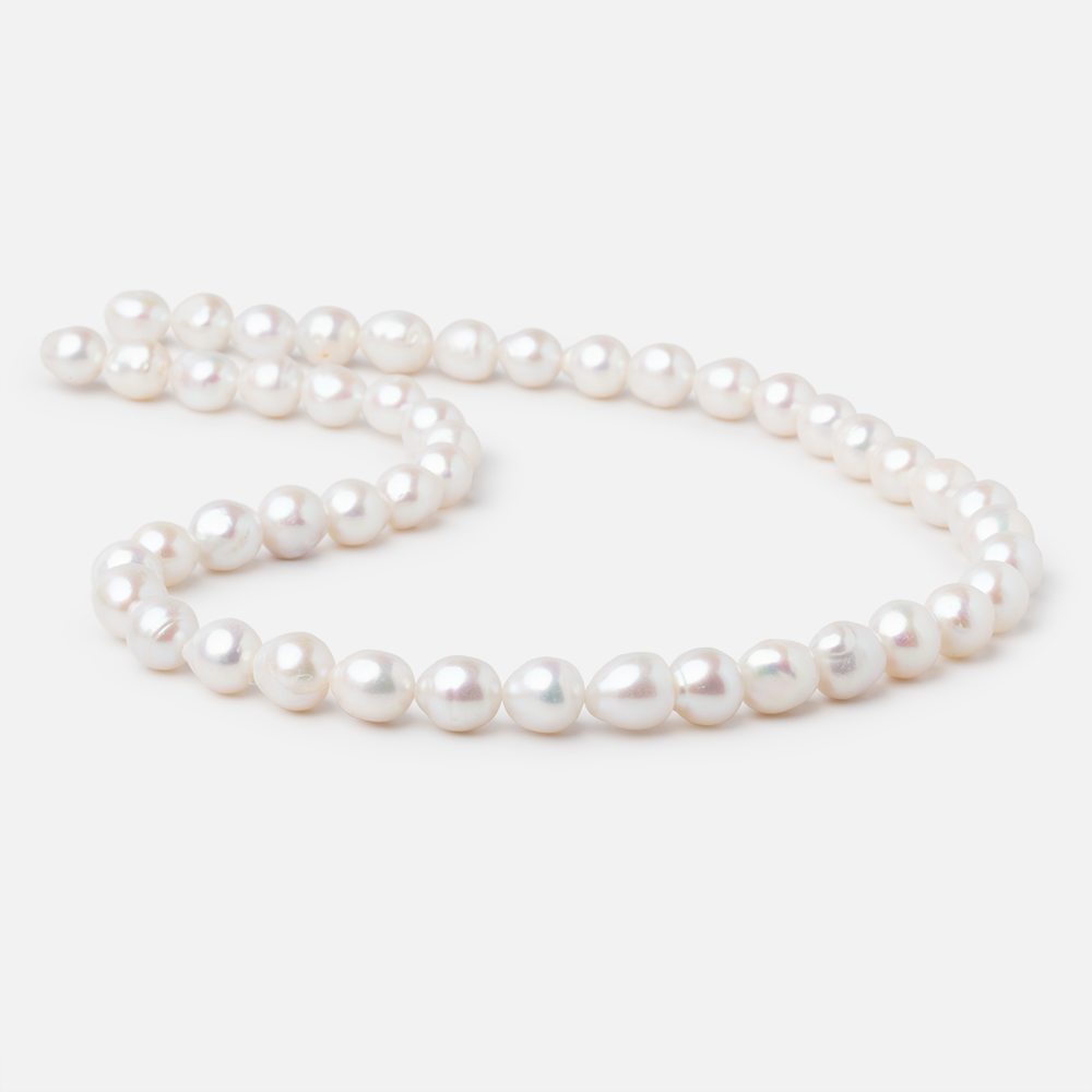 8x7-9x8mm Off White Petite Ultra Baroque Freshwater Pearls 15.5 inch 46 Beads AA (ONLINE ORDER ONLY)