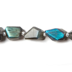 8x7.5-15x8mm Labradorite straight drilled faceted nuggets 14 inch 25 beads (ONLINE ORDER ONLY)