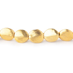 8x7mm 22kt Gold Plated Copper Brushed Oval Beads 8 inch 24 pieces (ONLINE ORDER ONLY)