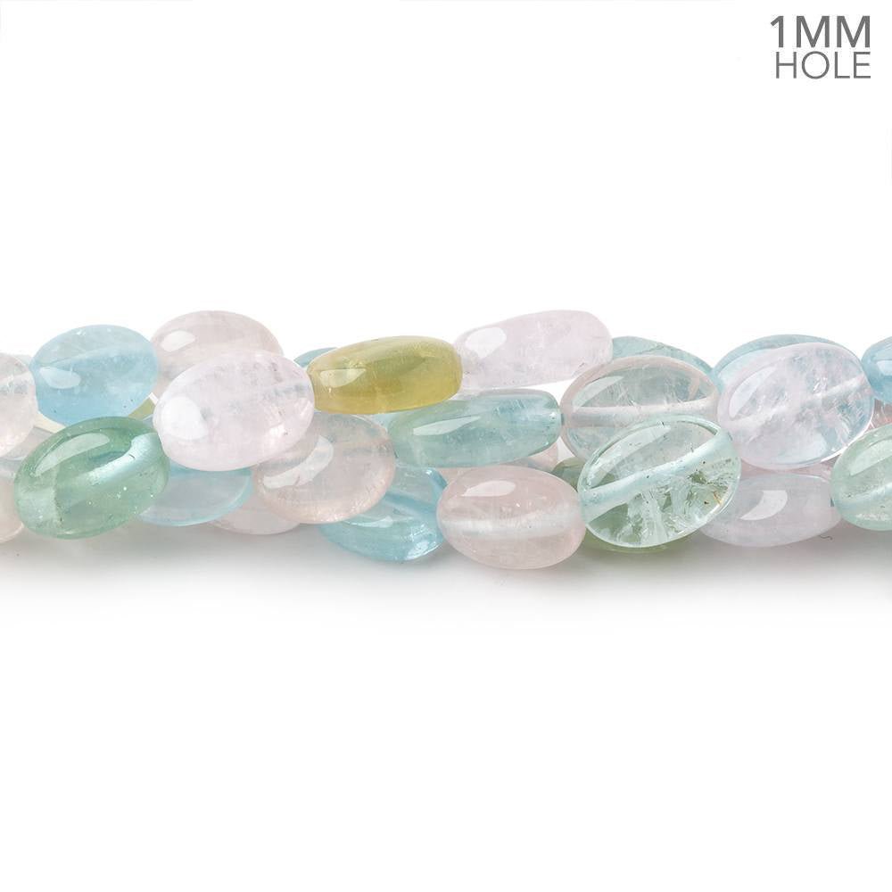 8x7mm Multi Beryl Plain Oval Beads 16 inch 51 pieces 1mm hole (ONLINE ORDER ONLY)