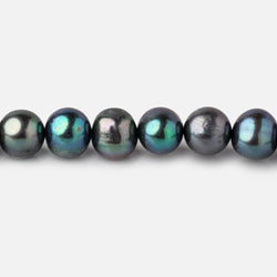 8x7mm Peacock Off Round Freshwater Pearls 16 inch 59 Beads (ONLINE ORDER ONLY)