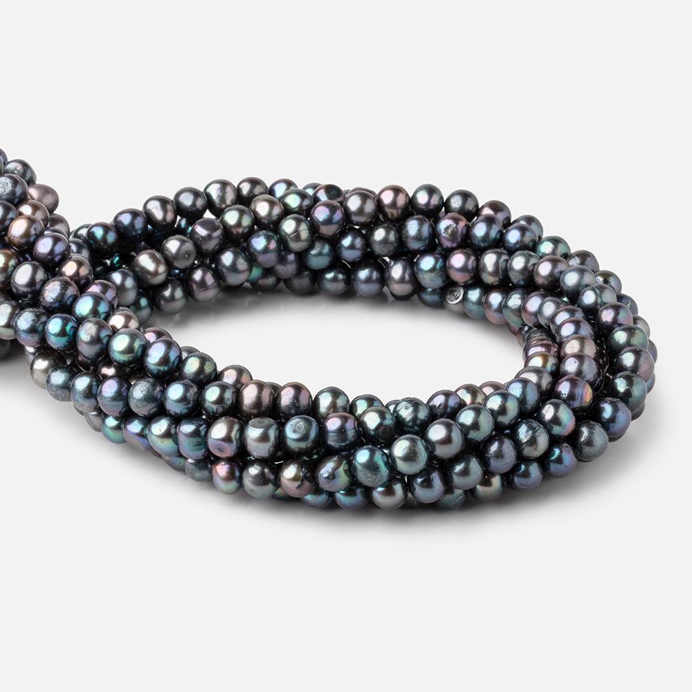 8x7mm Peacock Off Round Freshwater Pearls 16 inch 59 Beads (ONLINE ORDER ONLY)