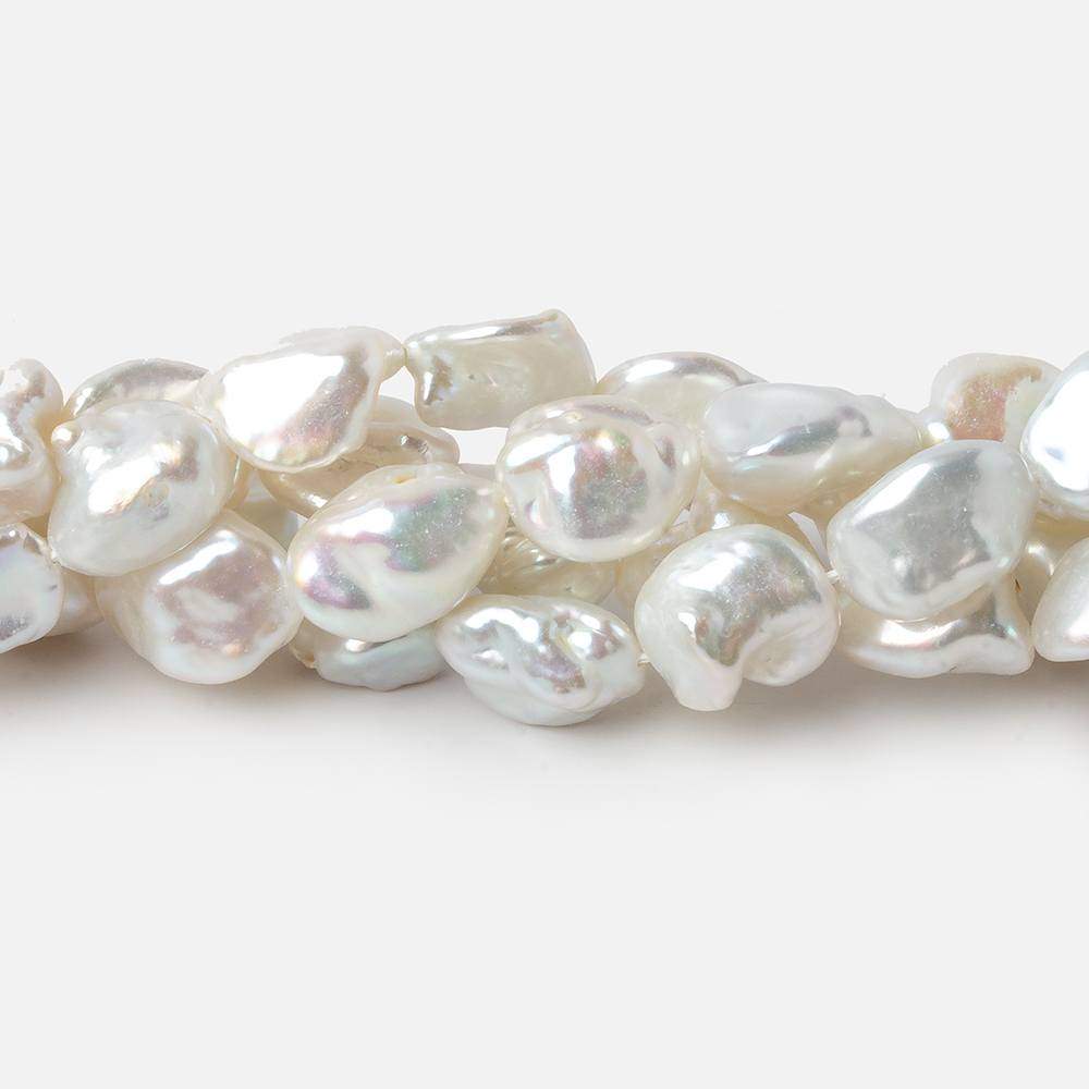 8x7x5-10x8x6mm White Straight Drilled Keshi Freshwater Pearls 16 inch 46 pieces (ONLINE ORDER ONLY)