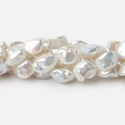 8x7x5-10x8x6mm White Straight Drilled Keshi Freshwater Pearls 16 inch 46 pieces (ONLINE ORDER ONLY)