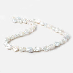 8x7x5-10x8x6mm White Straight Drilled Keshi Freshwater Pearls 16 inch 46 pieces (ONLINE ORDER ONLY)
