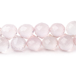 8x8-10x10mm Rose Quartz Faceted Candy Kiss Beads 8 inch 43 pieces (ONLINE ORDER ONLY)