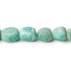 8x8-12x8mm Matte Amazonite tumbled plain nuggets 13 inch 27 beads A (ONLINE ORDER ONLY)