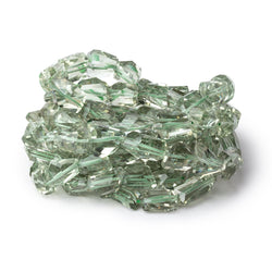 8x8-14x11mm Prasiolite Faceted Nugget Beads 18 inch 35 pieces AA (ONLINE ORDER ONLY)