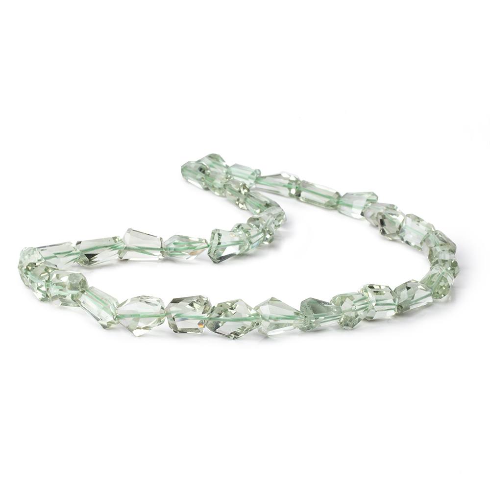 8x8-14x11mm Prasiolite Faceted Nugget Beads 18 inch 35 pieces AA (ONLINE ORDER ONLY)