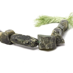 8x8-31x15mm Chrome Diopside Straight Drilled Natural Crystal 7.5 inch 12 pieces (ONLINE ORDER ONLY)