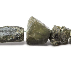 8x8-31x15mm Chrome Diopside Straight Drilled Natural Crystal 7.5 inch 12 pieces (ONLINE ORDER ONLY)