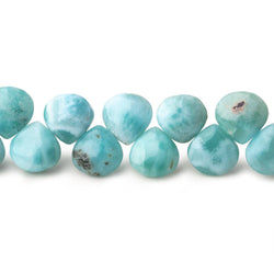 8x8mm Larimar Plain Heart Beads 7.5 inch 37 pieces AA (ONLINE ORDER ONLY)